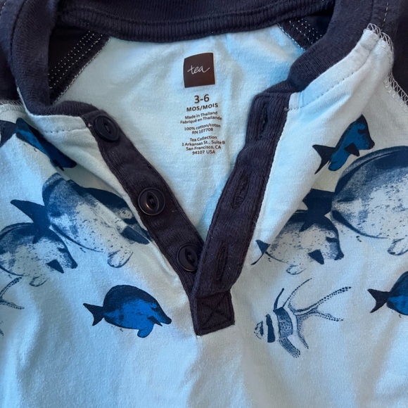 Tea Collection 3-6M Shortie Romper - Picture 2 of 3